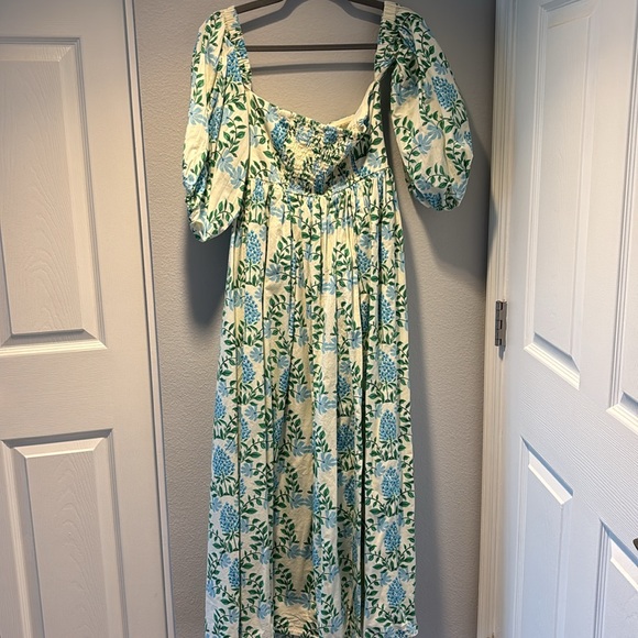 Anthropologie Let Me Be Long-Sleeve Printed Hydrangea Midi Dress - Picture 7 of 7